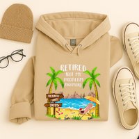 Retired 2025 Not My Problem Anymore Beach Retirement Gifts Hoodie