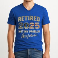 Retired 2025 Not My Problem Anymore Retirement V-Neck T-Shirt