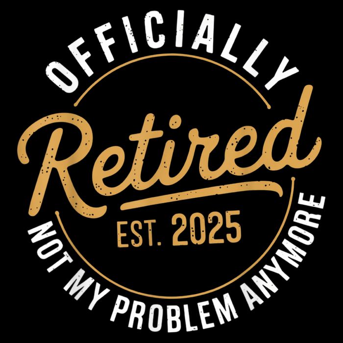 Retired 2025 Not My Problem Anymore Vintage Funny Flat Bill Trucker Hat