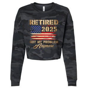 Retired 2025 Not My Problem Anymore Cropped Pullover Crew