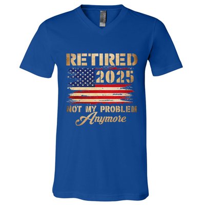 Retired 2025 Not My Problem Anymore V-Neck T-Shirt