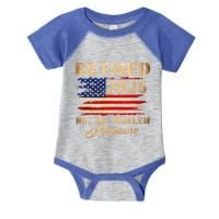 Retired 2025 Not My Problem Anymore Infant Baby Jersey Bodysuit