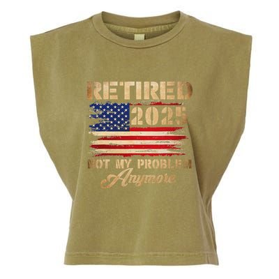 Retired 2025 Not My Problem Anymore Garment-Dyed Women's Muscle Tee