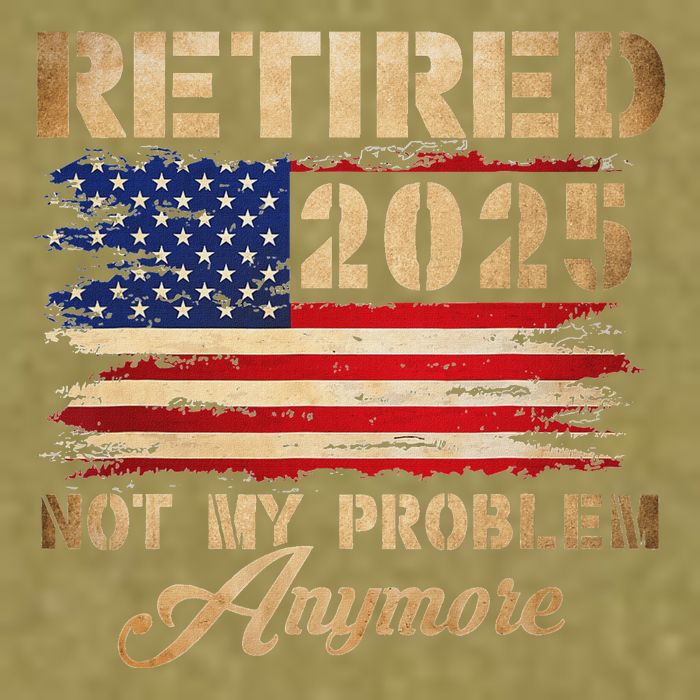 Retired 2025 Not My Problem Anymore Garment-Dyed Women's Muscle Tee