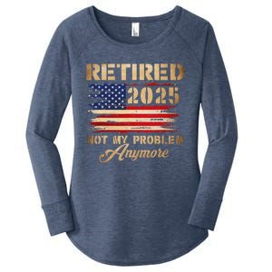 Retired 2025 Not My Problem Anymore Women's Perfect Tri Tunic Long Sleeve Shirt