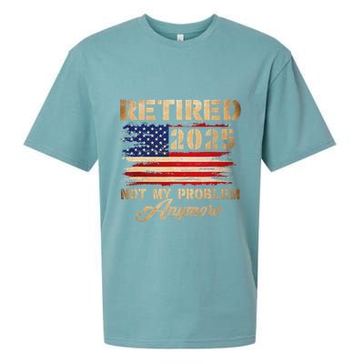 Retired 2025 Not My Problem Anymore Sueded Cloud Jersey T-Shirt