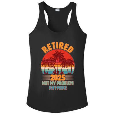 Retired 2025 Not My Problem Anymore Vintage Tropical Ladies PosiCharge Competitor Racerback Tank