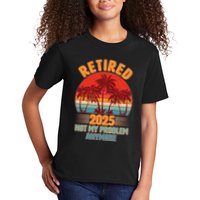 Retired 2025 Not My Problem Anymore Vintage Tropical Kids T-Shirt