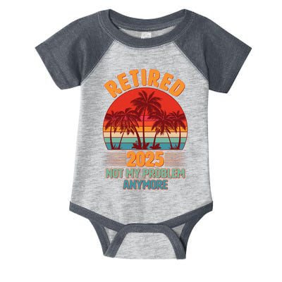 Retired 2025 Not My Problem Anymore Vintage Tropical Infant Baby Jersey Bodysuit