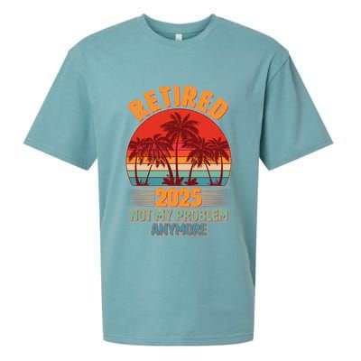 Retired 2025 Not My Problem Anymore Vintage Tropical Sueded Cloud Jersey T-Shirt