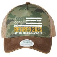 Retired 2025 Not My Problem Anymore Retirement Retired Legacy Tie Dye Trucker Hat