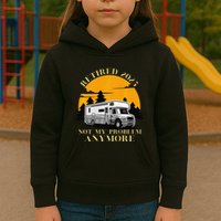 Retired 2025 Not My Problem Anymore Camping Retirement Kids Hoodie
