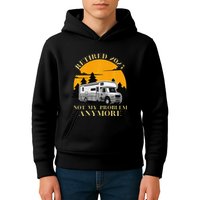 Retired 2025 Not My Problem Anymore Camping Retirement Kids Hoodie