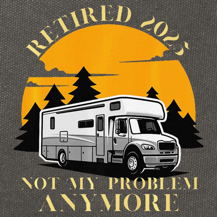 Retired 2025 Not My Problem Anymore Camping Retirement Cotton Canvas Backpack