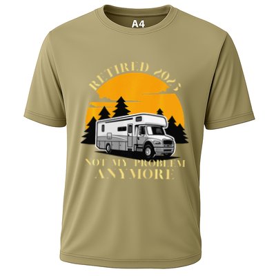 Retired 2025 Not My Problem Anymore Camping Retirement Performance Shirt