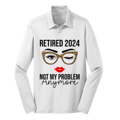 Retired 2024 Not My Problem Anymore Silk Touch Performance Long Sleeve Polo