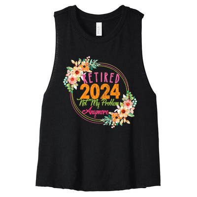 Retired 2024 Not My Problem Anymore Women's Racerback Cropped Tank