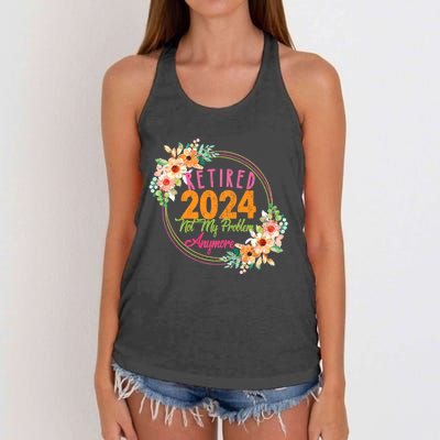 Retired 2024 Not My Problem Anymore Women's Knotted Racerback Tank