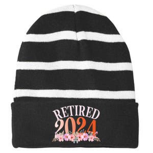 Retired 2024 Not My Problem Anymore Striped Beanie with Solid Band