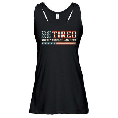  Retired 2025 Not My Problem Anymore  Ladies Essential Flowy Tank