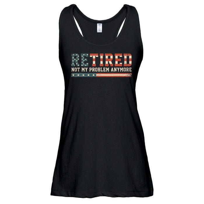  Retired 2025 Not My Problem Anymore  Ladies Essential Flowy Tank