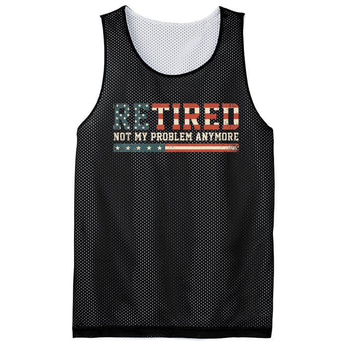  Retired 2025 Not My Problem Anymore  Mesh Reversible Basketball Jersey Tank