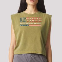  Retired 2025 Not My Problem Anymore  Garment-Dyed Women's Muscle Tee