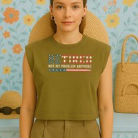  Retired 2025 Not My Problem Anymore  Garment-Dyed Women's Muscle Tee