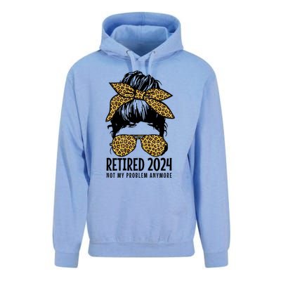 Retired 2024 Not My Problem Anymore Vintage Funny Unisex Surf Hoodie