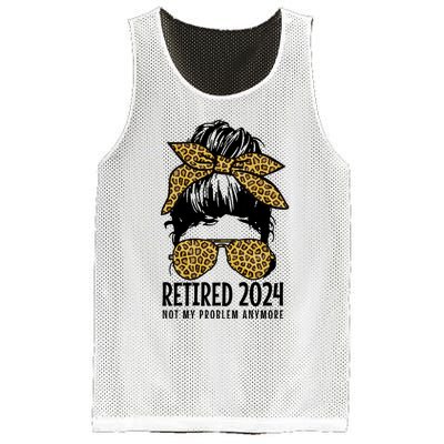 Retired 2024 Not My Problem Anymore Vintage Funny Mesh Reversible Basketball Jersey Tank