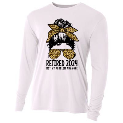 Retired 2024 Not My Problem Anymore Vintage Funny Cooling Performance Long Sleeve Crew