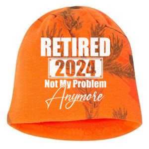 Retired 2024 Not My Problem Anymore Funny Kati - Camo Knit Beanie