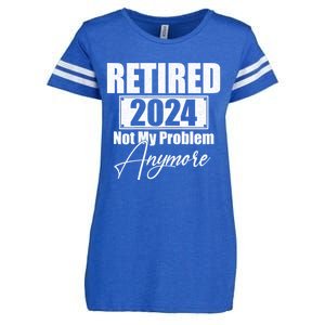 Retired 2024 Not My Problem Anymore Funny Enza Ladies Jersey Football T-Shirt