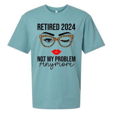 Retired 2024 Not My Problem Anymore Retirement Sueded Cloud Jersey T-Shirt