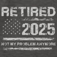 Retired 2025 Not My Problem Anymore Retirement American Flag Vector Backpack
