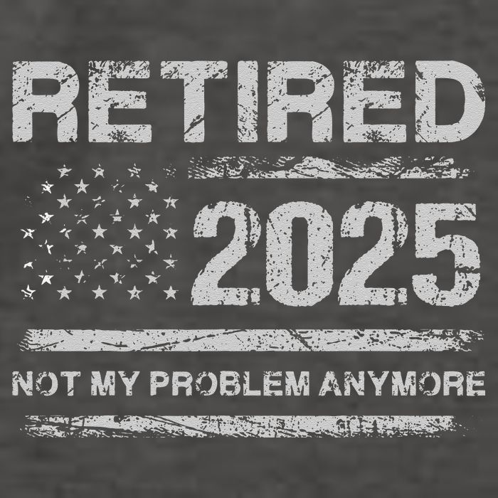 Retired 2025 Not My Problem Anymore Retirement American Flag Vector Backpack