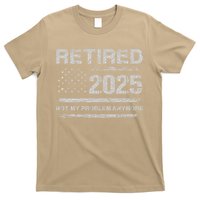 Retired 2025 Not My Problem Anymore Retirement American Flag T-Shirt