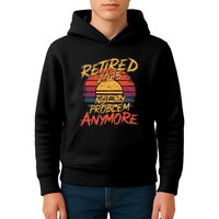 Retired 2025 Not My Problem Anymore Funny Retirement Kids Hoodie