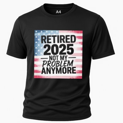 Retired 2025 Not My Problem Anymore Vintage Usa Flag Performance Shirt