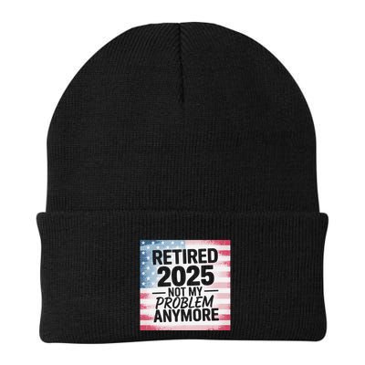Retired 2025 Not My Problem Anymore Vintage Usa Flag Beanie