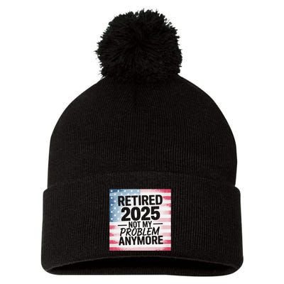 Retired 2025 Not My Problem Anymore Vintage Usa Flag Pom Pom 12in Knit Beanie