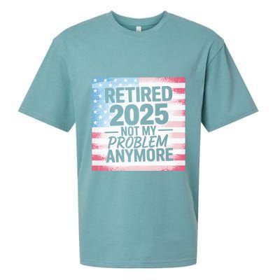 Retired 2025 Not My Problem Anymore Vintage Usa Flag Sueded Cloud Jersey T-Shirt