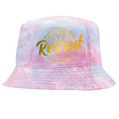 Retired 2024 Not My Problem Anymore Vintage Retirement Tie-Dyed Bucket Hat