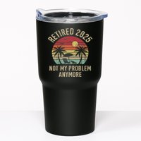 Retired 2025 Not My Problem Anymore Vintage Beach Retirement Tumbler