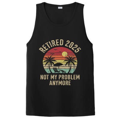 Retired 2025 Not My Problem Anymore Vintage Beach Retirement PosiCharge Competitor Tank