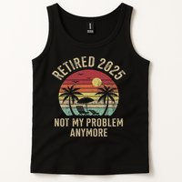 Retired 2025 Not My Problem Anymore Vintage Beach Retirement Tank Top