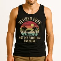 Retired 2025 Not My Problem Anymore Vintage Beach Retirement Tank Top