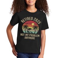 Retired 2025 Not My Problem Anymore Vintage Beach Retirement Kids T-Shirt