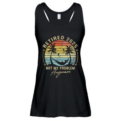 Retired 2025 Not My Problem Anymore Vintage Retirement 2025 Ladies Essential Flowy Tank