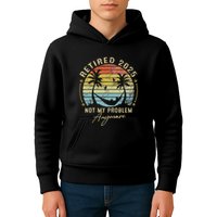 Retired 2025 Not My Problem Anymore Vintage Retirement 2025 Kids Hoodie